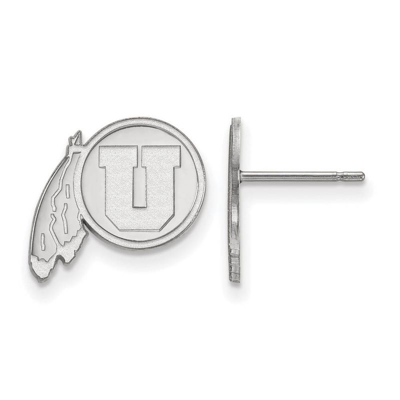 Sterling Silver University Of Utah Small Post Earrings
